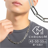チェーンネックレス オーバル シンプル 通販 ネックレスチェーン チェーン アクセサリー ステンレス ステンレス素材 CHRONOM クロノム 上品 きれいめ メンズ レディース 男性 女性