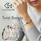 CHRONOM ハングル ツイスト ブレスレッド 通販 ツイストバングル 腕輪 アクセサリー ジュエリー 高級感 カジュアル 普段使い 大人 きれいめ ユニセックス メンズ レディース ギフト