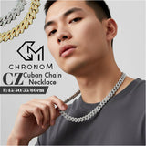 チェーンネックレス キューバン シンプル 通販 ネックレスチェーン チェーン アクセサリー 太め 太い CHRONOM クロノム 上品 きれいめ メンズ レディース 男性 女性 男女兼用 贈り物