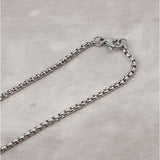 チェーンネックレス スクエアバー シンプル 通販 ネックレスチェーン ペンダント チェーン アクセサリー ステンレス CHRONOM クロノム ステンレス素材 きれいめ メンズ レディース 男性