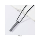 チェーンネックレス スクエアバー シンプル 通販 ネックレスチェーン ペンダント チェーン アクセサリー ステンレス CHRONOM クロノム ステンレス素材 きれいめ メンズ レディース 男性