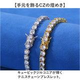 CHRONOM ブレスレット チェーン 通販 チェーンブレスレット テニスブレスレット テニスチェーンブレスレット テニスチェーン アクセサリー ジュエリー キラキラ 高級感 大人 クロノム