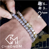 CHRONOM ブレスレット チェーン 通販 チェーンブレスレット テニスブレスレット テニスチェーンブレスレット テニスチェーン アクセサリー ジュエリー キラキラ 高級感 大人 クロノム