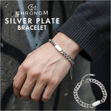CHRONOM ブレスレット チェーン 通販 チェーンブレスレット プレートチェーンブレスレット 普段使い クロノム シルバー アクセサリー ジュエリー 高級感 カジュアル 大人 ユニセックス