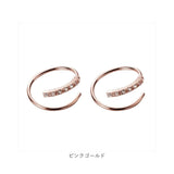 シルバー925 ピアス 通販 スパイラルピアス ジルコニア 螺旋状 レディース シルバーアクセサリー シルバーアクセ アクセ アクセサリー おしゃれ 大人 オフィス 可愛い かわいい 通勤 通学