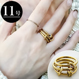 レディース ファッション リング 通販 ファッションリング 指輪 約11号 アクセサリー アクセ 3連リングデザイン デザインリング おしゃれ カジュアル ファッション小物 通勤 通学