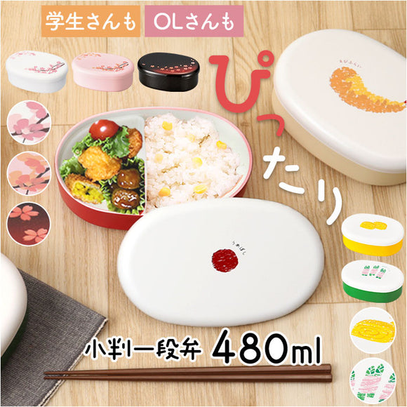 弁当箱 1段 480ml 通販 日本製 ランチボックス 一段 お弁当箱 一段弁当箱 レディース 大人 女子 おしゃれ シンプル 小さめ かわいい 中フタ以外 食洗機対応 蓋を外して 電子レンジ対応