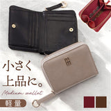 二つ折り財布 レディース かわいい 通販 財布 二つ折り ラウンドファスナー ミニ財布 サイフ さいふ ミニウォレット 2つ折り財布 小銭入れ 折財布 おしゃれ フェイクレザー 合皮 合成皮革