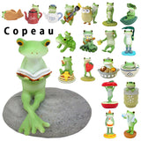 カエル 置物 Copeau コポー 通販 玄関 ガーデニング かわいい 蛙 かえる グッズ オーナメント 小物 雑貨 インテリア おしゃれ 置き物 読書するカエル 王冠のカエル