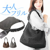 ワンハンドルバッグ レディース 通販 肩掛けバッグ 手提げバッグ ショルダーバッグ バッグ 鞄 かばん 通勤 通学 シンプル 軽量 肩掛けトート 女性 おしゃれ かわいい コード編み 大人