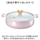 カクセー 鍋 コロント IH対応 軽量浅型卓上鍋 28cm 通販 卓上鍋 両手鍋 浅型鍋 IH対応鍋 coronto セラミックコーティング 軽量 軽い 28センチ 蓋付き おしゃれ かわいい 土鍋風 ガラス蓋