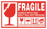 割れ物注意 シール 通販 ステッカー ワレモノシール われもの注意 creve FRAGILE フラジール こわれもの 取扱注意 英語シール 荷札シール 梱包 荷物 コワレモノ スーツケースに貼る