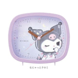 目覚まし時計 子供 キャラクター 通販 置き時計 アナログ 置時計 目覚まし 時計 めざましどけい スクエアライトクロック スクエア型 女の子 女子 ライト付 入学 入園 誕生日 お祝い
