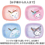 目覚まし時計 子供 キャラクター 通販 置き時計 アナログ 置時計 目覚まし 時計 めざましどけい スクエアライトクロック スクエア型 女の子 女子 ライト付 入学 入園 誕生日 お祝い