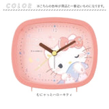 目覚まし時計 子供 キャラクター 通販 置き時計 アナログ 置時計 目覚まし 時計 めざましどけい スクエアライトクロック スクエア型 女の子 女子 ライト付 入学 入園 誕生日 お祝い