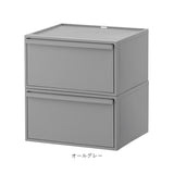 like-it クローゼットシステム ワイド引出し 通販 日本製 収納ケース 引き出し チェスト 衣装ケース 収納ボックス ライクイット CS-WD2 2P ワイド ｍ クローゼット収納 押入れ収納