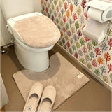 トイレマット セット 2点 通販 クッショニー おしゃれ マット 40x50cm トイレセット フタカバー トイレフタカバー トイレ蓋カバー B.B.collection オシャレ トイレタリー トイレ用品