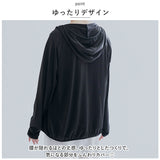 涼しい uv カット パーカー 通販 体型カバー涼やかUVパーカー レディース アウター トップス 羽織 薄手 接触冷感 ブラック 黒 体型カバー コンパクト 持ち運び 紫外線対策 ウォーキング