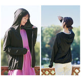 涼しい uv カット パーカー 通販 体型カバー涼やかUVパーカー レディース アウター トップス 羽織 薄手 接触冷感 ブラック 黒 体型カバー コンパクト 持ち運び 紫外線対策 ウォーキング