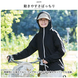 涼しい uv カット パーカー 通販 体型カバー涼やかUVパーカー レディース アウター トップス 羽織 薄手 接触冷感 ブラック 黒 体型カバー コンパクト 持ち運び 紫外線対策 ウォーキング