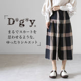 dgy パンツ D5968 ディージーワイ 通販 ガウチョ レディース 大人 綿 コットン ゆったり ウエストゴム らく 春 秋 春夏 大きいサイズ 体型カバー ナチュラル カジュアル シンプル