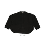 dgy ディージーワイ シャツ レディース 長袖 通販 ジャケット ブラウス 羽織り カーデ 肩落ち 体型カバー ゆったり 麻100% スタンドネック スタンドカラー リネンオックス スタンド衿