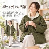 半纏 レディース 通販 はんてん ルームウェア 部屋着 ワンマイルウェア ルームウエア ボア ジャケット 上着 アウター 羽織り キルティング ボアキルト 防寒 あったかい 冬 秋冬 暖かい