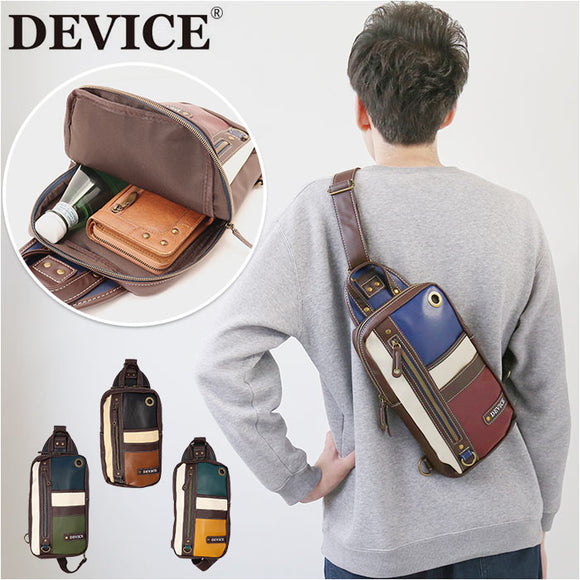 DEVICE バッグ DBG40033 通販 ボディバッグ ボディバック ボディーバッグ メンズ 小さめ ワンショルダーバッグ ショルダーバッグ ブランド デバイス トリコ かっこいい 縦長 縦型