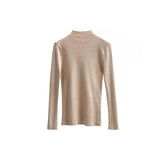 ニット レディース 長袖 ハーフタートルネック 通販 セーター タイト スリム フィット プルオーバー 秋 冬 薄手 上品 無地 シンプル きれいめ 着回し トップス おしゃれ