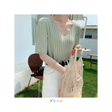 レディース サマーニット 通販 ニット 半袖ニット vネック tシャツ カットソー トップス 半袖 春 夏 秋 ゆったり おしゃれ 無地 きれいめ オフィス 通勤 大人 20代 30代 40代 50代