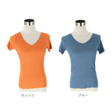 レディース サマーニット 通販 ニット 半袖ニット vネック tシャツ カットソー トップス 半袖 春 夏 秋 スリム おしゃれ 無地 きれいめ オフィス 通勤 大人 20代 30代 40代 50代