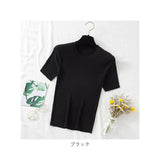 ニット 半袖 通勤 ラウンドネック 通販 Tシャツ セーター タイト スリム フィット プルオーバー 春 夏 薄手 上品 無地 シンプル きれいめ 着回し トップス おしゃれ