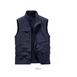 厚手 ベスト 防寒 冬 前開き メンズ 通販 ミリタリーベスト ノースリーブベスト ミリタリージャケット ジレ ジャケット もこもこ 立ち襟 ポケット あったか 暖かい あたたかい