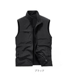 厚手 ベスト 防寒 冬 前開き メンズ 通販 ミリタリーベスト ノースリーブベスト ミリタリージャケット ジレ ジャケット もこもこ 立ち襟 ポケット あったか 暖かい あたたかい