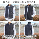 厚手 ベスト 防寒 冬 前開き メンズ 通販 リバーシブルベスト ジレ リバーシブル ジャケット マルチポケット ポケット 立ち襟 2way 多機能 あったか 暖かい あたたかい ノースリーブ 防風