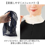 レース ネックカバー フォーマル 通販 ネック カバー つけ襟 ハイネック 付け襟 二重レース 付け襟レース つけえり 首元 春夏 首元カバー スタンドカラー ニット プルオーバー ワンピース