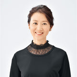 フォーマル ネックカバー 通販 ネック カバー つけ襟 レース 付け襟 ハイネック 付け襟レース つけえり 首元 春夏 首元カバー スタンドカラー ニット プルオーバー ワンピース 重ね着風