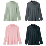 ハイネックシャツ 長袖 レディース 通販 レディースシャツ ハイネック シャツ 長袖シャツ 長袖Tシャツ Tシャツ tシャツ 肌触りが良い あったか あたたかい 暖かい ソフト やわらかい 無地