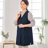 シニア レディース ベスト 通販 ジレ チョッキ 日本製 前開き トップス Aライン 体型カバー ゆったり 綿100 コットン 三河木綿 おしゃれ オシャレ シンプル 無地 レディースファッション