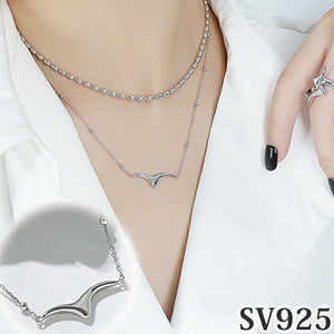 シルバー925 ネックレス 通販 ペンダント レディース メンズ シルバーアクセサリー シルバーネックレス サイズ調整可能 重ね付け 巾着付き シンプル おしゃれ きれいめ 大人 可愛い
