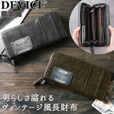DEVICE デバイス ラウンド 長財布 メンズ 通販 財布 ロングウォレット ウォレット ラウンドファスナー 札入れ カード入れ 小銭入れ 紳士用 ブランド おしゃれ カード アコーディオン