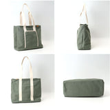 dot&stripe トートバッグ 通販 トートバック トート 手提げ フロントポケット ポケット やわらかい 柔らかい 仕切り 収納 シンプル 無地 DOT&STRIPE ドットアンドストライプ レディース