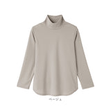 ハイネック レディース 通販 タートルネック プルオーバー eclaT style カットソー 長袖 tシャツ トップス インナー ディーライズ あったか 秋冬 薄手 春 秋 冬 防寒 暖かい 無地