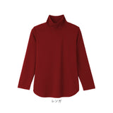 ハイネック レディース 通販 タートルネック プルオーバー eclaT style カットソー 長袖 tシャツ トップス インナー ディーライズ あったか 秋冬 薄手 春 秋 冬 防寒 暖かい 無地