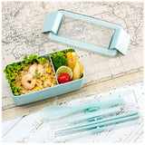 お弁当箱 女子 1段 通販 ランチボックス 弁当箱 一段 おべんとうばこ パッキン一体型 食洗機対応 透明ふた レンジ対応 仕切り付き レジャー アウトドア ピクニック 行楽 520ml シンプル