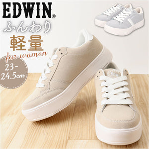 EDWIN スニーカー エドウィン EDW-4374 通販 靴 ローカットスニーカー 運動靴 レディース 軽量 軽い シンプル 歩きやすい 仕事 通勤 通学 学校 厚底 カジュアル 中学生 高校生 女子