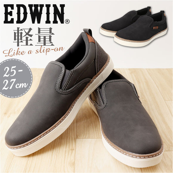 EDWIN スリッポン エドウィン EDW-7109 通販 靴 スニーカー 運動靴 ローカットスニーカー カジュアルシューズ 紐なしスニーカー メンズ ブランド おしゃれ ローカット シンプル 紐なし