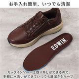 EDWIN エドウィン スニーカー メンズ EDW-7368 幅広 通販 カジュアルシューズ フラットシューズ ローカットスニーカー 紐靴 ひも靴 運動靴 蒸れにくい 防水 撥水 軽い 軽量 やわらかい