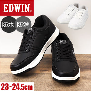 EDWIN 防水 スニーカー EDW7675 通販 エドウィン 靴 レディース ローカットスニーカー 防水スニーカー 通学靴 防滑シューズ 4cm防水 きれいめ 高校生 中学生 通学 通勤 大学生 大人 女子