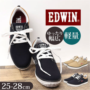 EDWIN スニーカー EDW7762 エドウィン 通販 メンズ ローカットスニーカー 軽量 幅広 ウォーキングシューズ 歩きやすい シューズ 紐靴 靴 くつ クツ カジュアルシューズ おしゃれ かわいい
